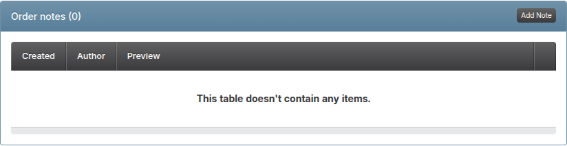 Screenshot: Saved note visible in the order notes list with date and author